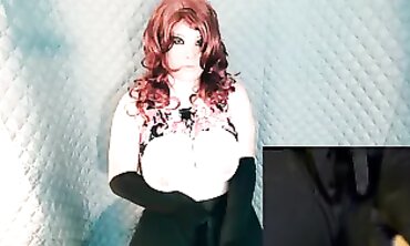 Rose in a Masked Bodysuit Fingers Her Pussy