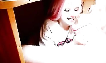 Russian Gamer Girl Gives a Sensual Blowjob and Handjob