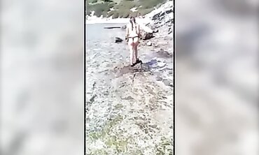 June Takes a Beach Blowjob in the Great Outdoors