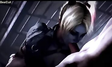 Harley Quinn Cosplay Anal Squirt & Blowjob