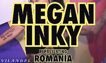 Megan Inky Goes Wild in a Crazy 4-Way DAP Gangbang