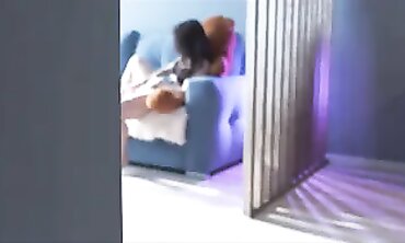 Petite Amateur Gets Caught Masturbating by Her Spy