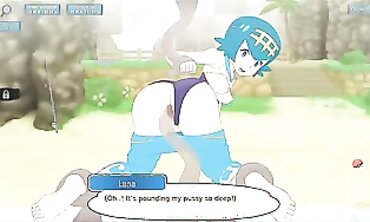 Lana Tentacruel Passion: Public Beach Anal Creampie