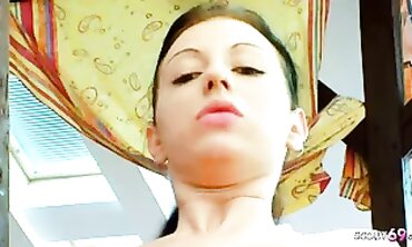POV Casting Audition: Skinny 18-Year-Old Green Eyes Makes Her First Time