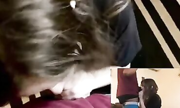 Dyke Best Friend Gives Deepthroat Blowjob In Bedroom