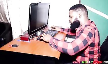 Ebony Manager Catches Employees Having Hardcore Sex in the Office