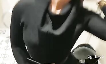 Outdoor Threesome: Double Blowjob in Public Toilet