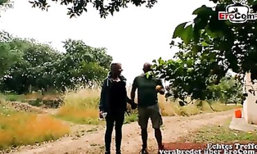 German Mature Blonde Enjoys Outdoor Sex in Mallorca