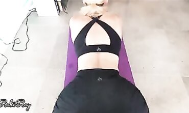 POV: Blonde Gets Roughly Crammed During Gym Training