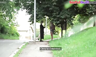 Blonde Euro Priestess Gets Deepthroat and Blowjob in Camper
