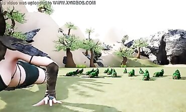 3D Hentai Game: Petite White Girl Gangbanged by Monster