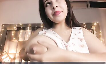 Latina MILF Silvia Squirts Milk on Webcam