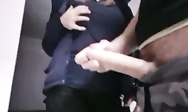 Amateur Boy Flashes Huge Cock to Hot Bimbo