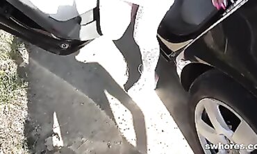 Tattooed MILF Threesome: Expert Takes Two in Public