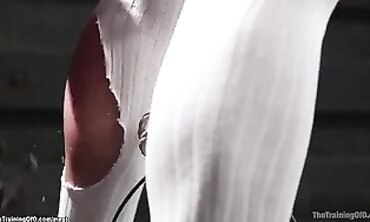 Milcah Halili Tied Up for Rough Interracial Anal Threesome