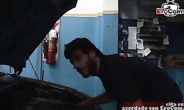 Skinny Latina MILF Gets Pounded in the Garage