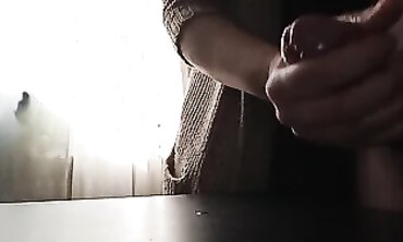 Fiance Handjob Finishes in a Sea of Cum