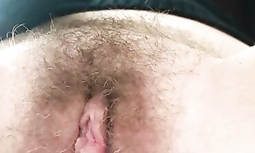 POV: Hairy MILF Trims Her Bush With Scissors While Talking