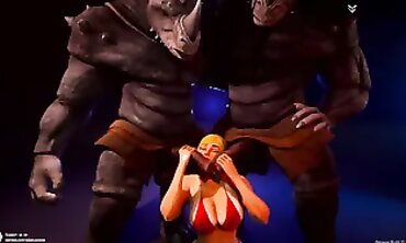 Sodden Femmes x Monster Cocks 3D: Rough Anal & Double Penetration