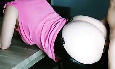 French Cougar in Leather Mini-Skirt Shows Off Her Massive Ass