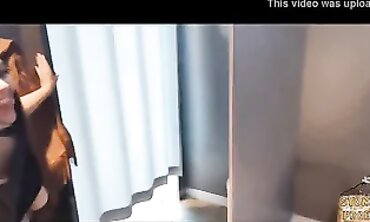 Curvy German Chick Switches with Stranger in Outdoor Changing Room