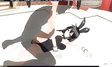 Mai Sakurajima Cosplay Gets Roughly Drilled in 3D Hentai