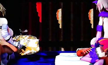Princess Gets Humped in Public MMD Orgy