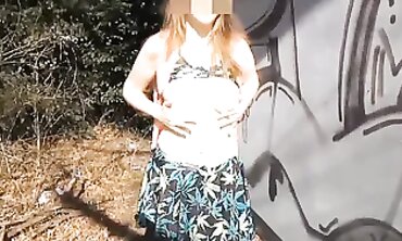 Amateur POV: barely legal College Girl Boinked on the Street