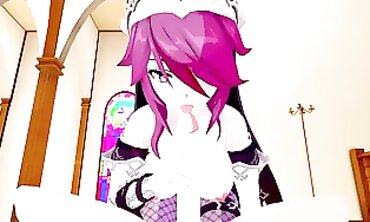 Rosaria Genshin Impact 3D Hentai Blowjob & Creampie