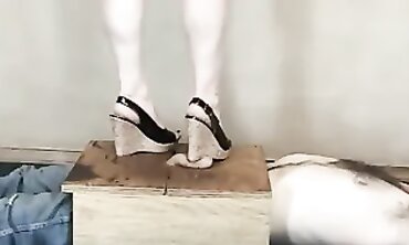 Bittavonsweet Tramples POV Footjob in Fresh Shoes