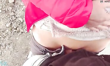 POV Creampie in Lingerie Under the Bridge
