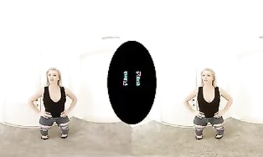 Blonde Kay Carter Takes You For A Ride In VR