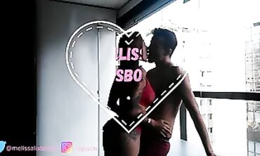 Redhead Tattooed Beauty Gives Deepthroat Blowjob on Balcony