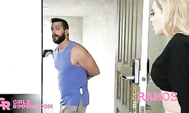 Blonde Housewife Blake Blossom Enjoys Rimming and Blowjob