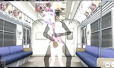 3D Animated college girl Booty Tucked Anal Creampie