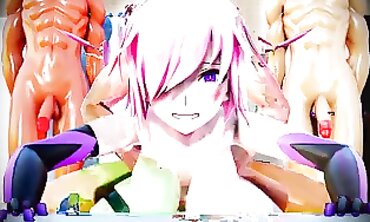 MMD Fate/Grand Order: Public Orgy with Big Tits and Squirt