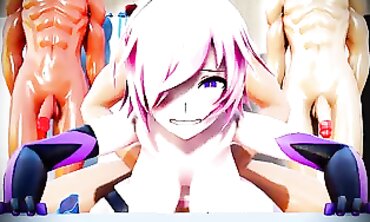 MMD Fate/Grand Order: Public Orgy with Big Tits and Squirt