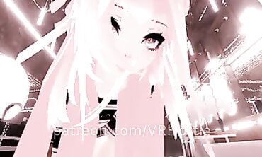 VRHottie Nora Masturbates With Lovense Toy In Pink Thicc Animation