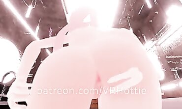 VRHottie Nora Masturbates With Lovense Toy In Pink Thicc Animation
