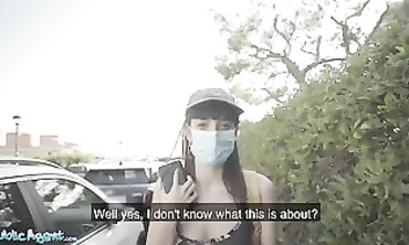 Spanish Agent Caomei Takes Off Mask for Outdoor POV Blowjob