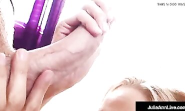 Julia Ann POV: Massive Tits Cougar Faps On Hard Cock