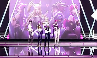 [MMD] GirlsDay StripVers: Ahri, Akali, Evelynn & Kai'Sa Uncensored Nude