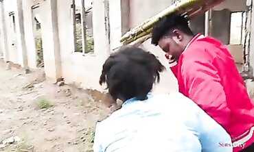 Blindfolded Blonde Fetches Firewood In The Bush