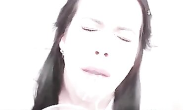Irresistible Brunette Mature Lady Swallows Cum