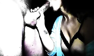 Amateur MILF Deepthroat Blowjob and Boob Cumshot