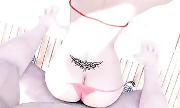 Sailor Cosplay Babe in Bikini: Hardcore Outdoor Rough Action
