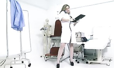 Ashley Downs Gives a British Nurse Blowjob and Cunnilingus on Babestation