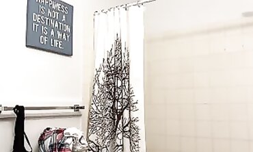 Petite Blonde MILF Enjoys Solo Shower Session