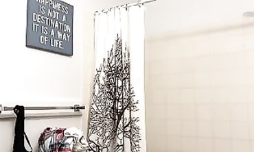 Petite Blonde MILF Enjoys Solo Shower Session