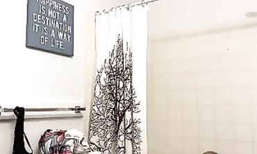 Petite Blonde MILF Enjoys Solo Shower Session
